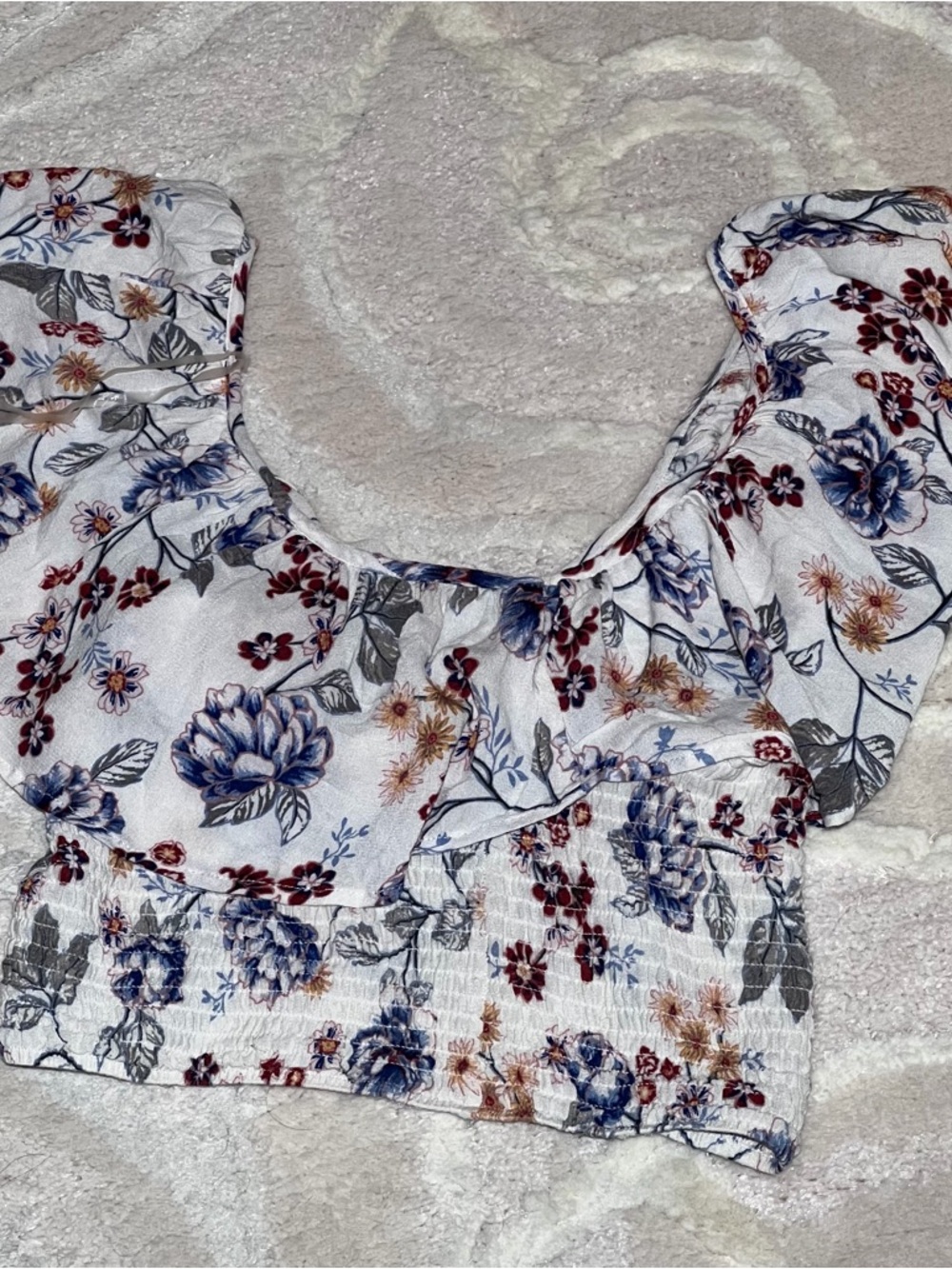 American Rag Skirt and Blouse Coord Set with Floral Print